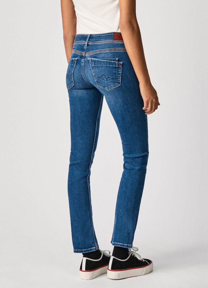 Pepe jeans saturn straight fit hot sale mid waist